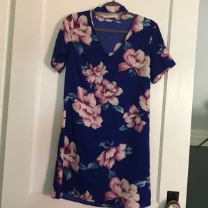 Floral shift dress - never worn, size M